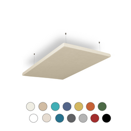 SILENT4® Schallabsorber aus PET-Akustikvlies mit Stoffbezug, 114x72cm, Decke