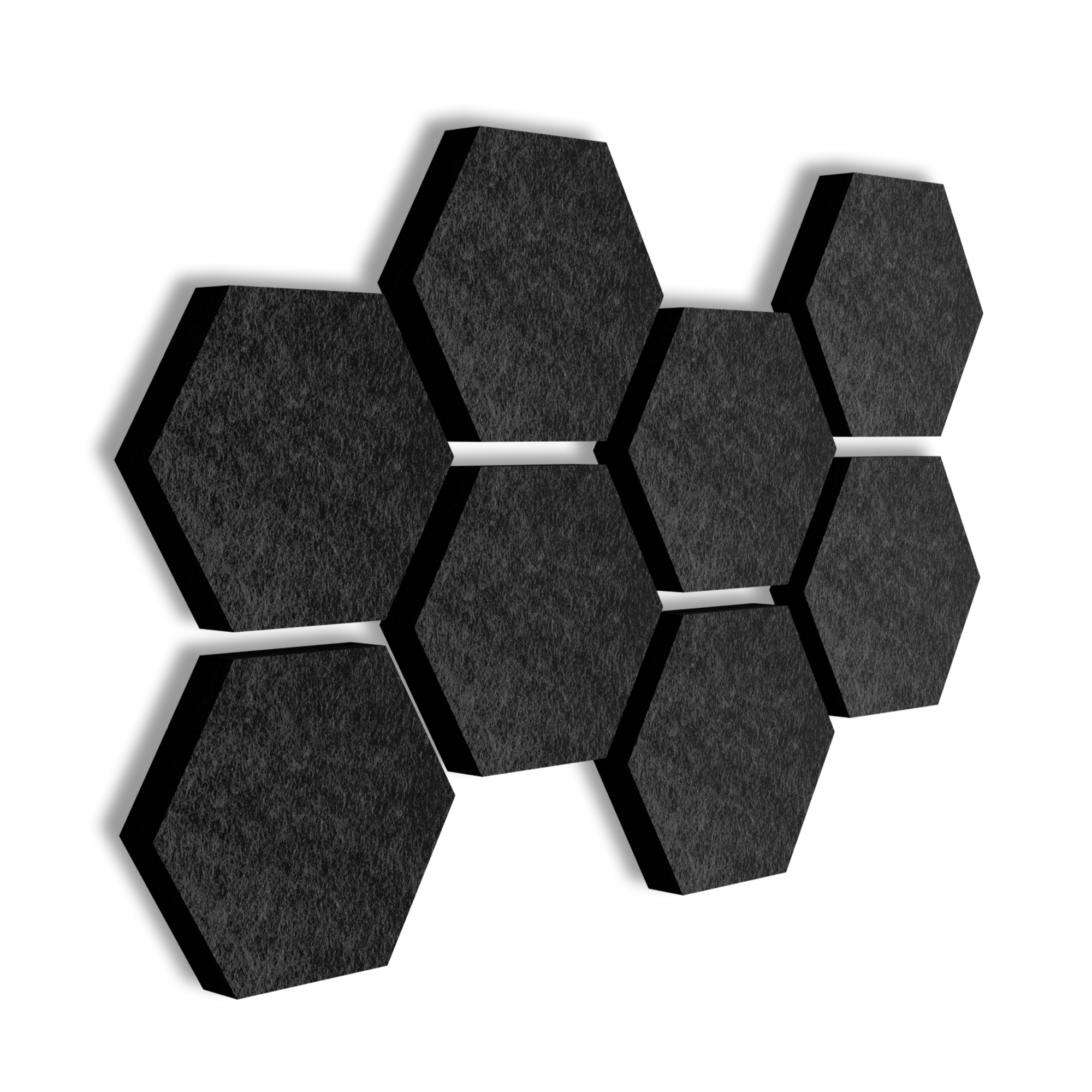 Hexagon set gemaakt van PET-vlies
