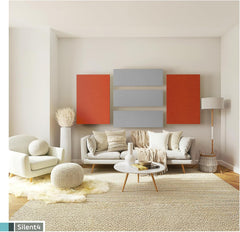 SILENT4® Schallabsorber aus PET-Akustikvlies mit Stoffbezug, 114x72cm, Wand