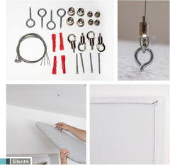 SILENT4® Schallabsorber aus PET-Akustikvlies mit Stoffbezug, 114x72cm, Decke