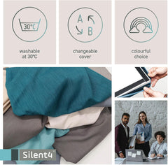 SILENT4® Schallabsorber aus PET-Akustikvlies mit Stoffbezug, 114x72cm, Wand