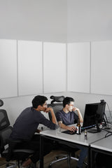 SILENT4® Schallabsorber aus PET-Akustikvlies mit Stoffbezug, 114x72cm, Wand