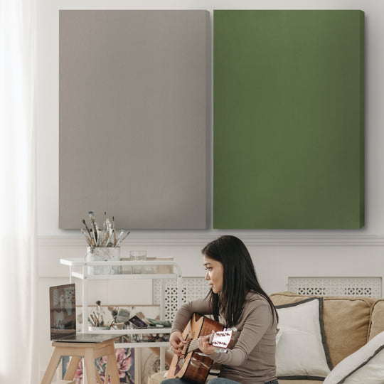 SALE: Acoustic wool with wooden frame, certified by the Fraunhofer Institute, 116x78cm (fabric type Classic)